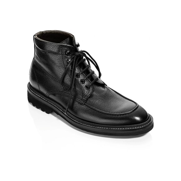 To Boot New York Carlton Apron Toe Leather Boots Black Size 11 - Picture 1 of 11